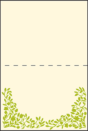 French Quarter Letterpress Placecard Fold Design Medium