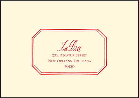 French Quarter Letterpress Reply Envelope Design Medium