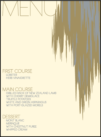 Fugue Letterpress Menu Design Medium