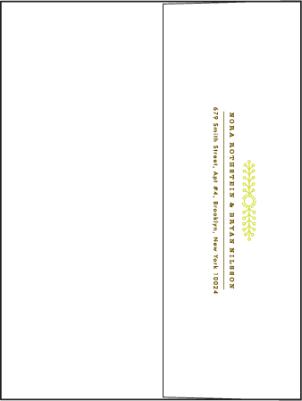 Garden Vine Letterpress Envelope Design Medium