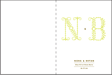 Garden Vine Letterpress Program Design Medium