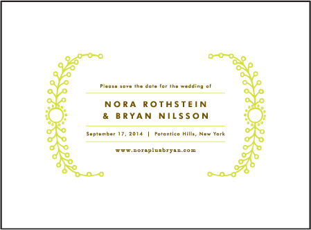 Garden Vine Letterpress Save The Date Design Medium