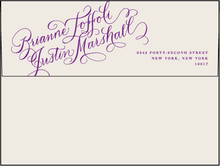 Gilded Romance Letterpress Envelope Design Medium
