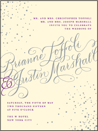 Gilded Romance Letterpress Invitation Design Medium