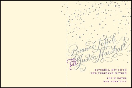 Gilded Romance Letterpress Program Design Medium