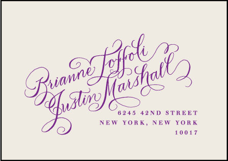 Gilded Romance Letterpress Reply Envelope Design Medium
