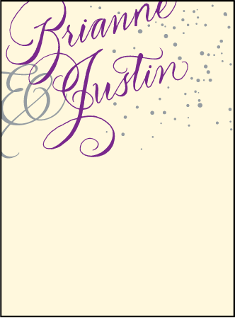 Gilded Romance Letterpress Thank You Card Flat Design Medium