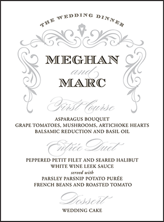 Gilford Letterpress Menu Design Medium