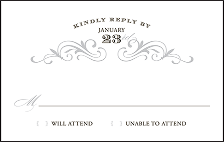 Gilford Letterpress Reply Postcard Front Design Medium