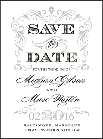 Gilford Letterpress Save The Date Design Medium