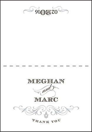 Gilford Letterpress Thank You Card Fold Design Medium
