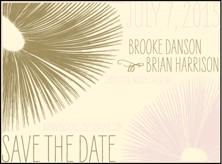 Glamorous Blooms Letterpress Save The Date Design Medium