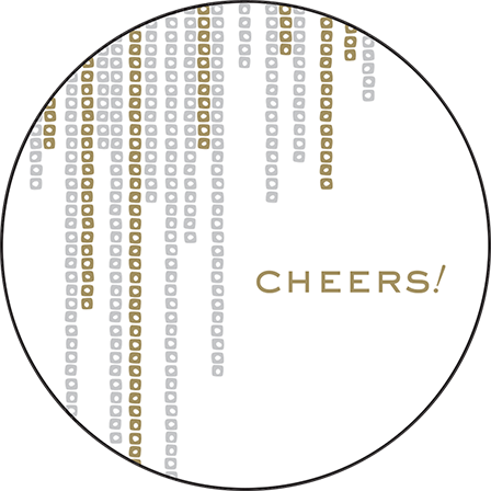 Glitterati Letterpress Coaster Design Medium