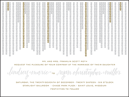 Glitterati Letterpress Invitation Design Medium