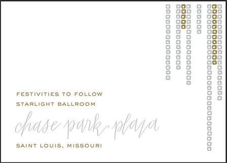Glitterati Letterpress Reception Design Medium