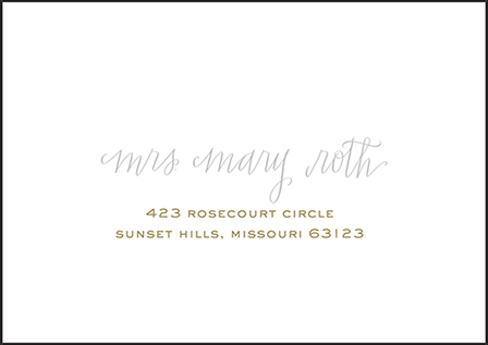 Glitterati Letterpress Reply Envelope Design Medium