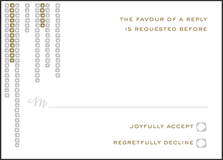 Glitterati Letterpress Reply Design Medium