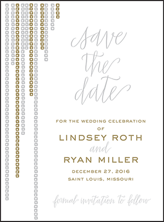 Glitterati Letterpress Save The Date Design Medium