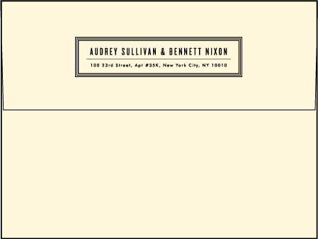 Gotham Letterpress Envelope Design Medium