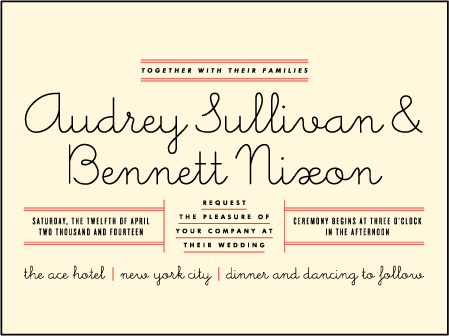 Gotham Letterpress Invitation Design Medium