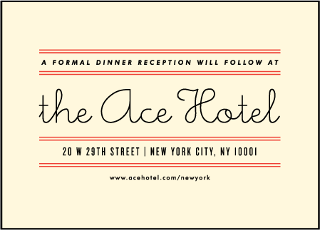 Gotham Letterpress Reception Design Medium