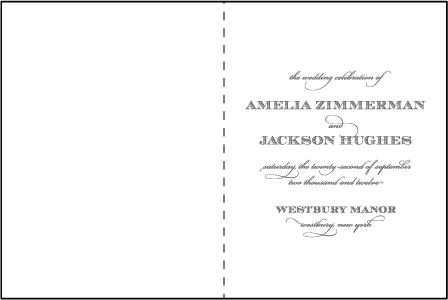 Gracelyn Vintage Letterpress Program Design Medium