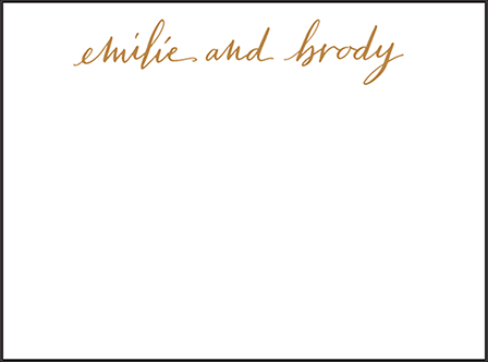 Gracieux Letterpress Placecard Flat Design Medium