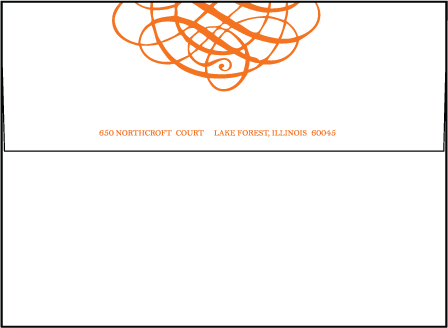 Greenwich Letterpress Thank You Card Flat Envelope Design Medium