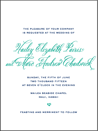 Hailey Modern Letterpress Invitation Design Medium