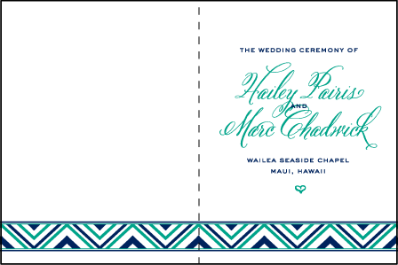 Hailey Modern Letterpress Program Design Medium