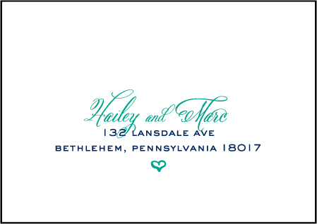 Hailey Modern Letterpress Reply Envelope Design Medium