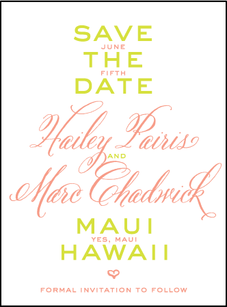 Hailey Modern Letterpress Save The Date Design Medium