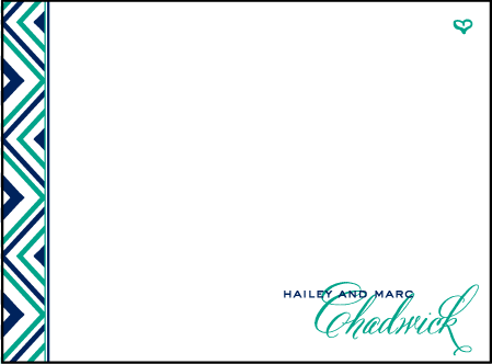 Hailey Modern Letterpress Thank You Card Flat Design Medium