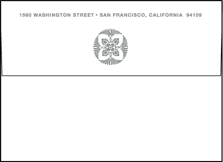 Hana Letterpress Thank You Card Flat Envelope Design Medium