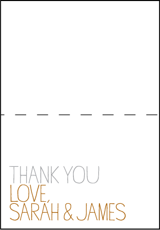 Handdrawn Letterpress Thank You Card Fold Design Medium