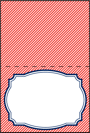 Harbor Beach Letterpress Placecard Fold Design Medium