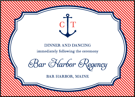 Harbor Beach Letterpress Reception Design Medium