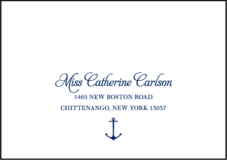 Harbor Beach Letterpress Reply Envelope Design Medium