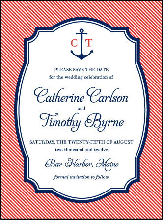 Harbor Beach Letterpress Save The Date Design Medium