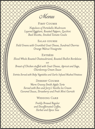 Harlow Letterpress Menu Design Medium