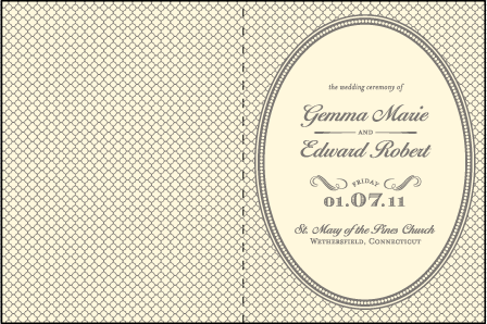 Harlow Letterpress Program Design Medium