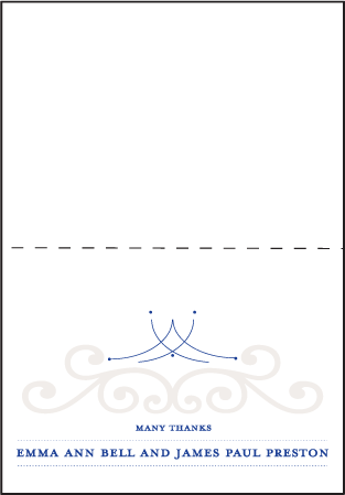 Harp Letterpress Thank You Card Fold Design Medium