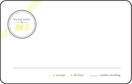 Harper Letterpress Reply Postcard Front Design Medium