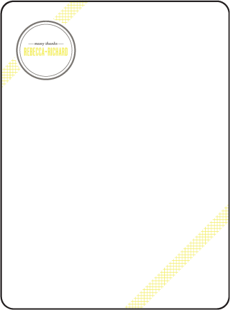 Harper Letterpress Thank You Card Flat Design Medium