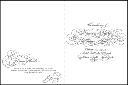 Hayes Calligraphy Letterpress Program Design Medium