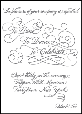 Hayes Calligraphy Letterpress Reception Design Medium