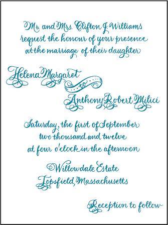 Helena Letterpress Invitation Design Medium