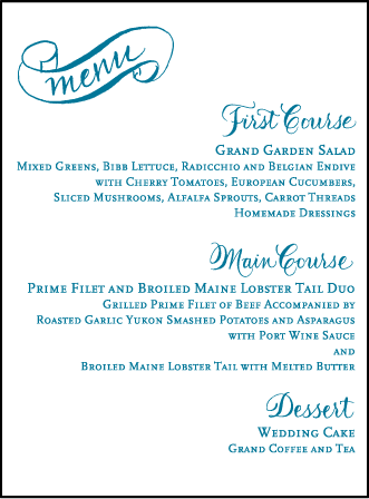 Helena Letterpress Menu Design Medium