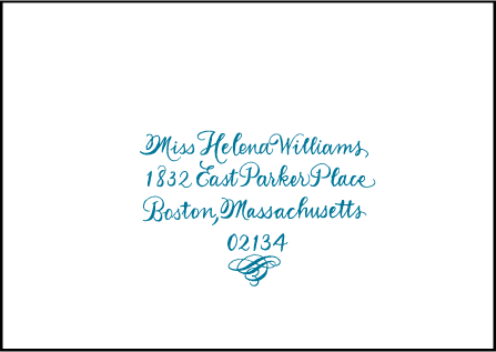 Helena Letterpress Reply Envelope Design Medium