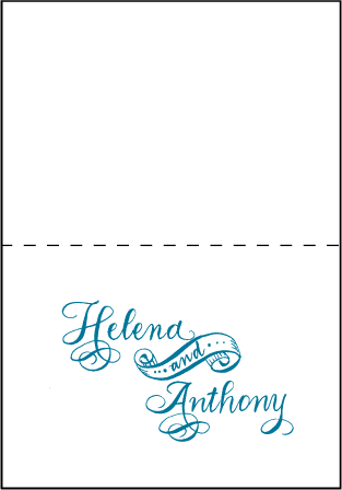 Helena Letterpress Thank You Card Fold Design Medium